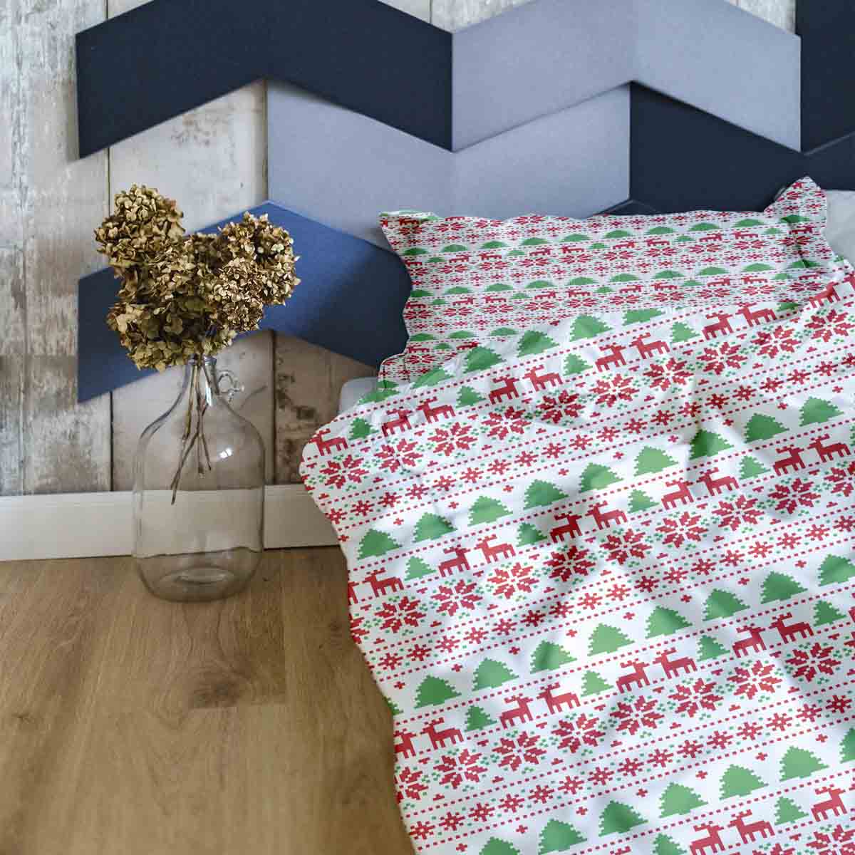 Original Therapiedecke - Ensemble de literie en coton Noël en Norvège