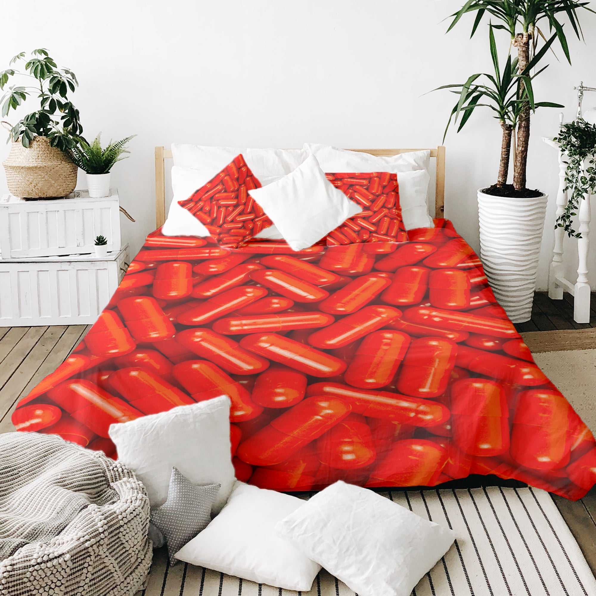 Couverture thérapeutique originale - Housse en coton rouge Tablettes