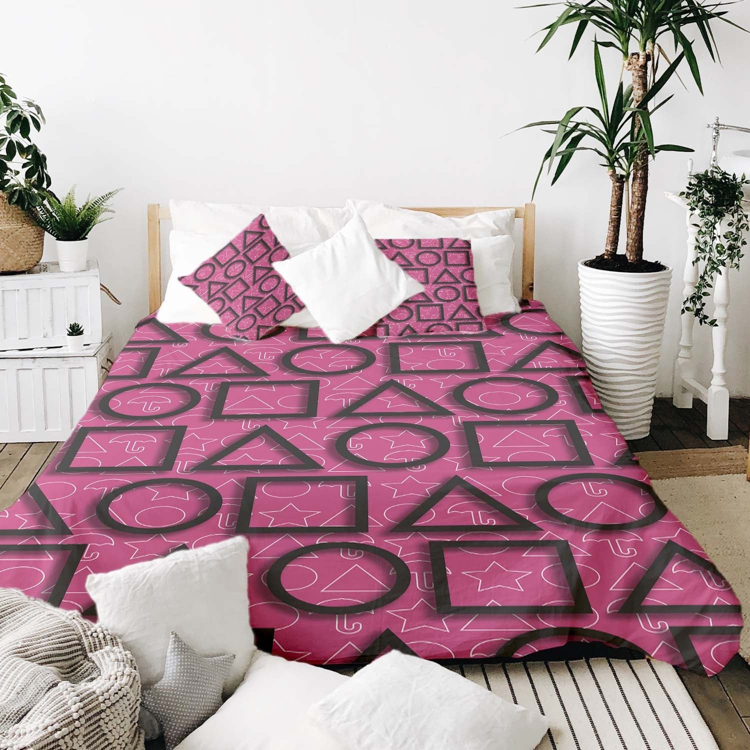Couverture thérapeutique originale - Housse en coton Pink Squid