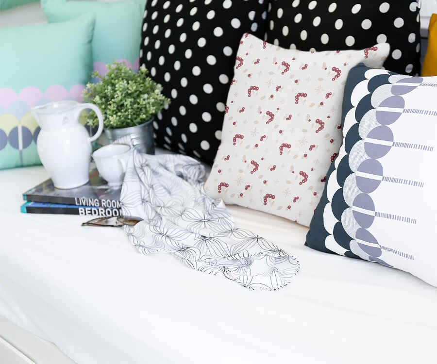 Coussin de santé avec arbuste à baies