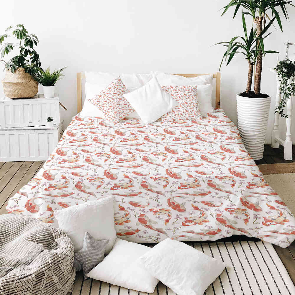 Original Therapiedecke - Ensemble de literie en coton Carpe orange
