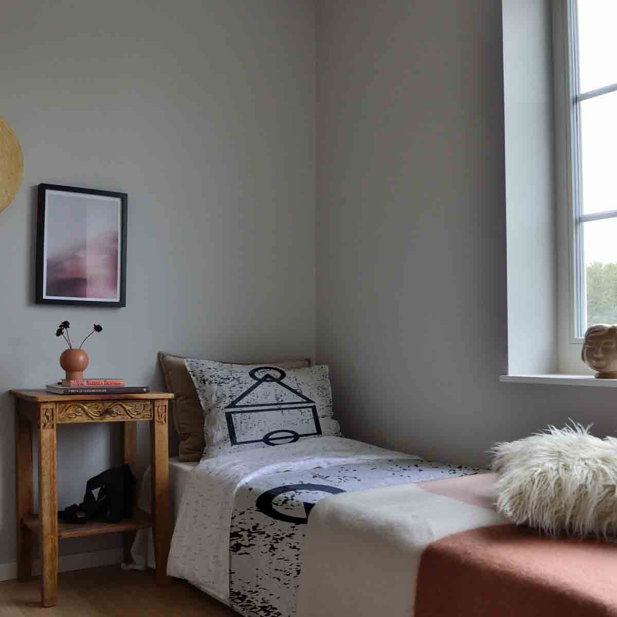 Couette de thérapie Ensemble de literie Blanc Formes Dalgona