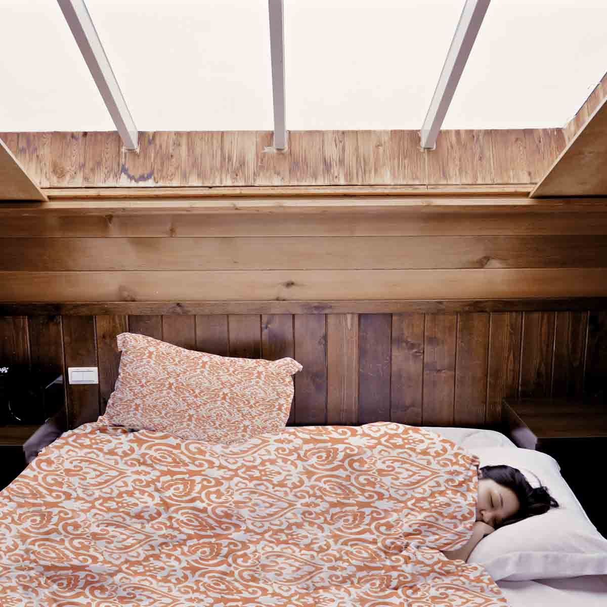 Original Therapiedecke - Ensemble de literie en coton boho orange