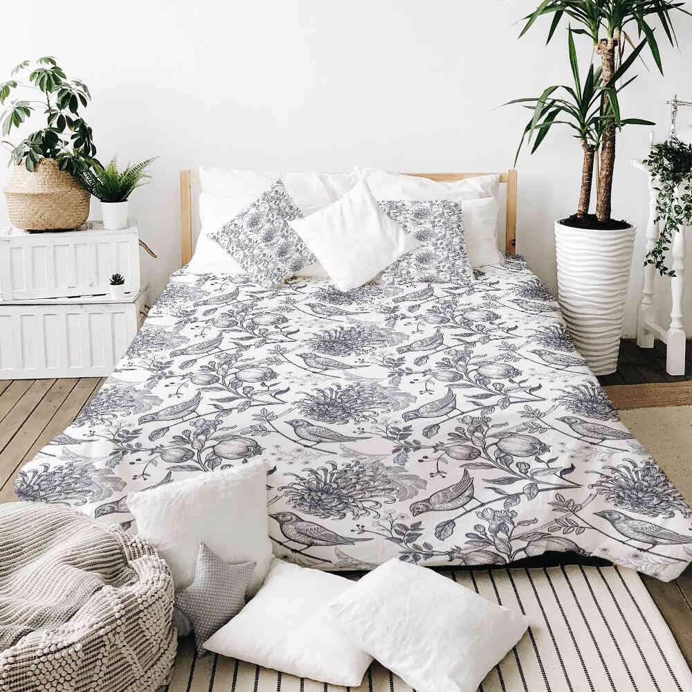 Original Therapiedecke - Ensemble de literie en coton Gris Printemps