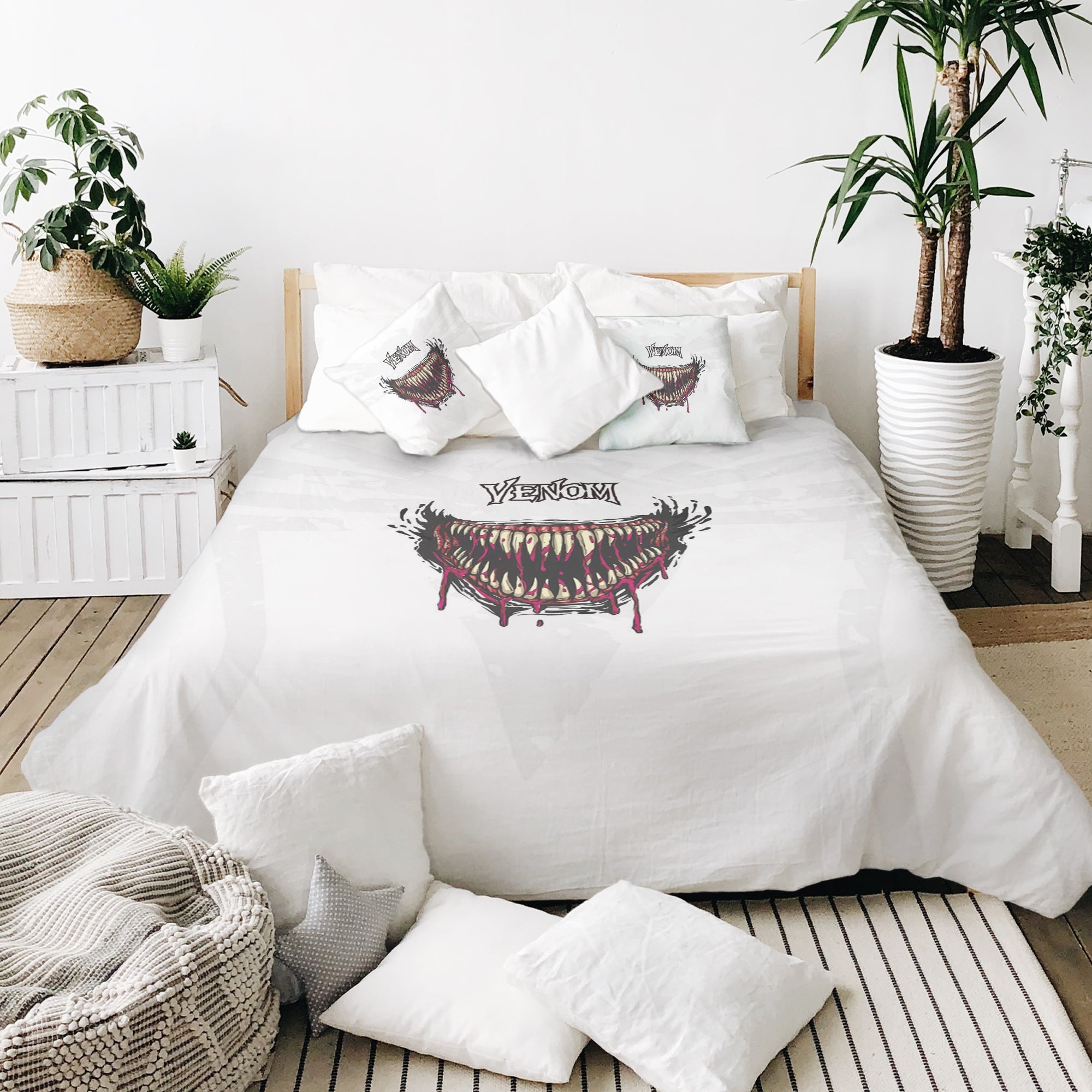 Couverture thérapeutique originale - Housse en coton blanc Venom