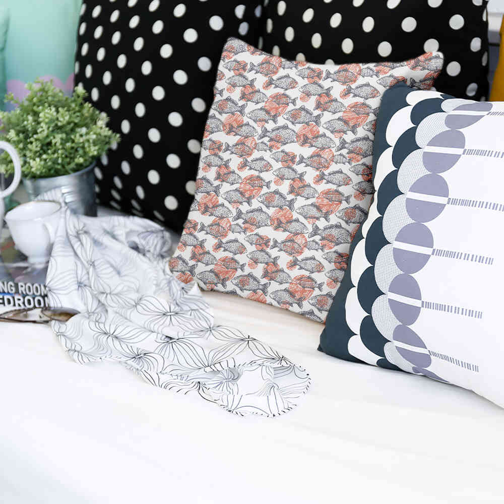 Coussin de santé poissons gris