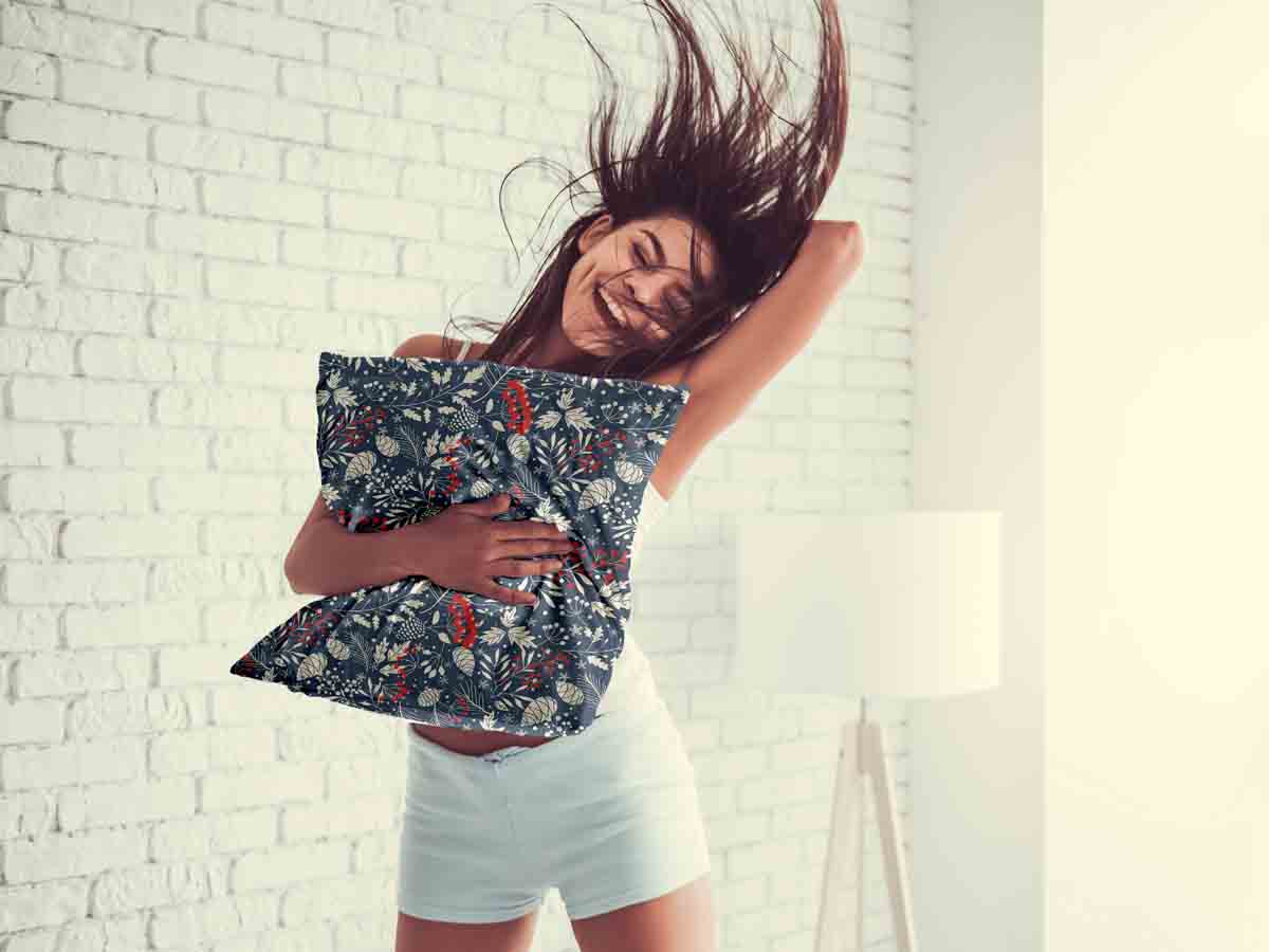 Coussin de santé feuilles de Noël