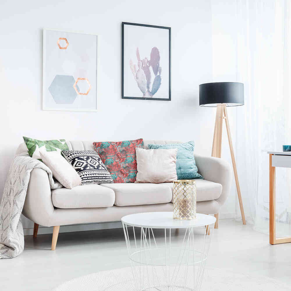 Coussin de santé abstrait rouge