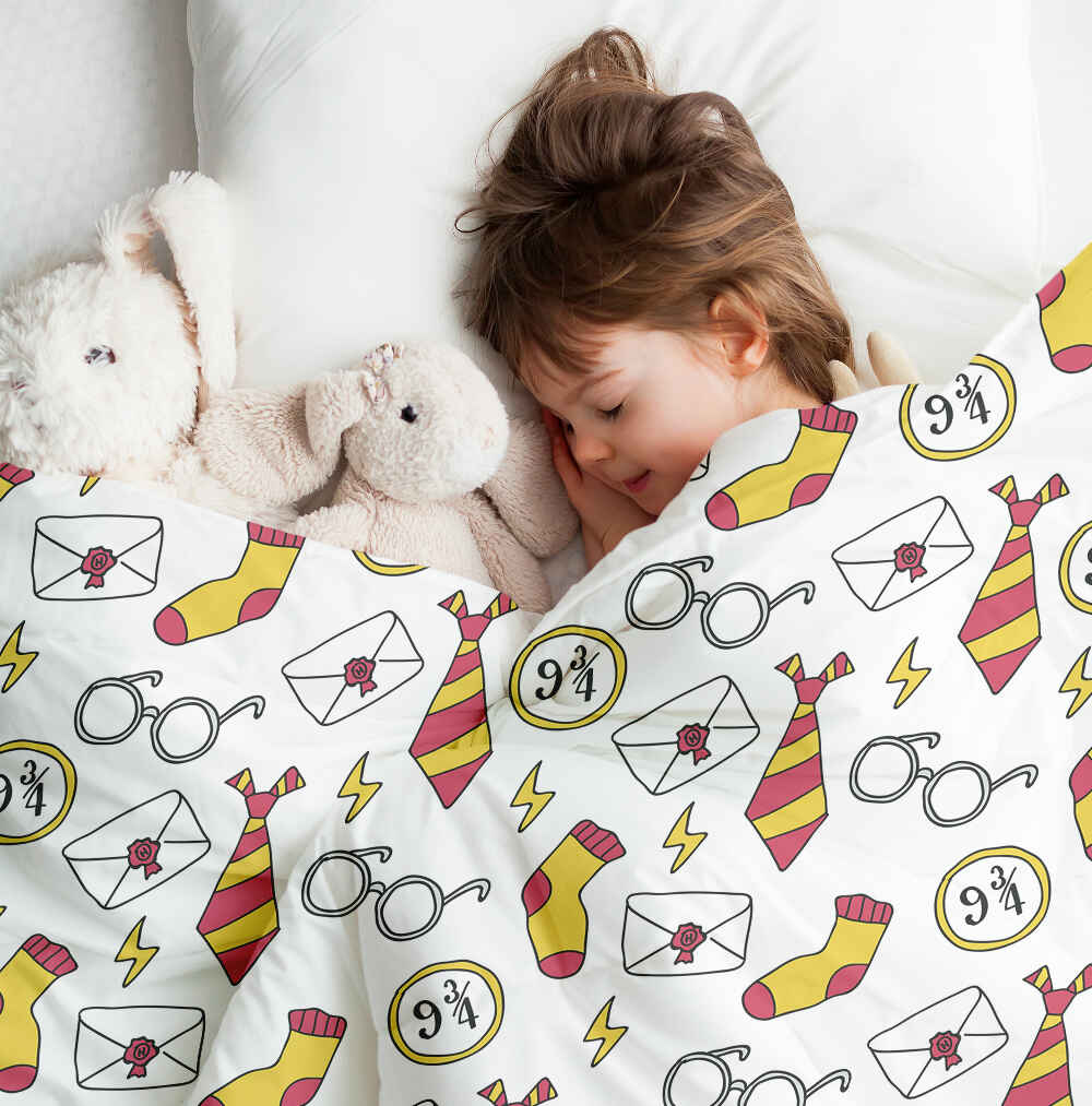 Couette de thérapie Ensemble de literie Blanc Magie École