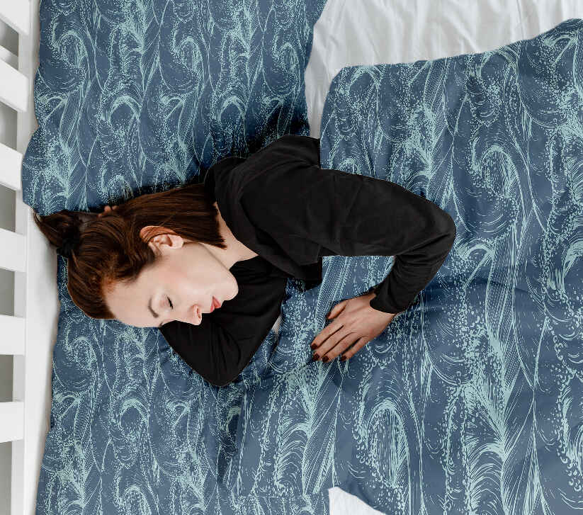Ensemble de literie avec couverture thérapeutique Vagues dans la mer