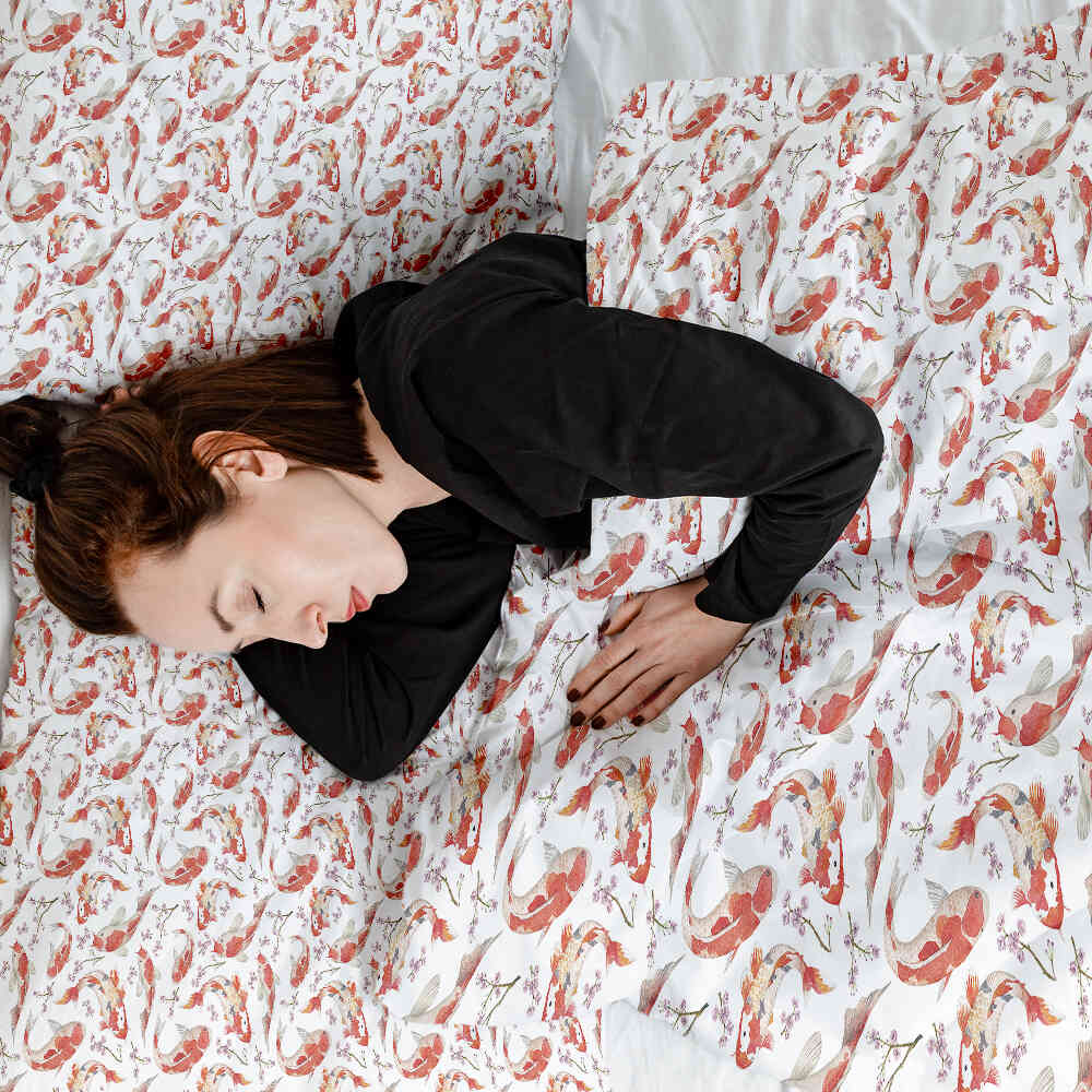 Original Therapiedecke - Ensemble de literie en coton Carpe orange