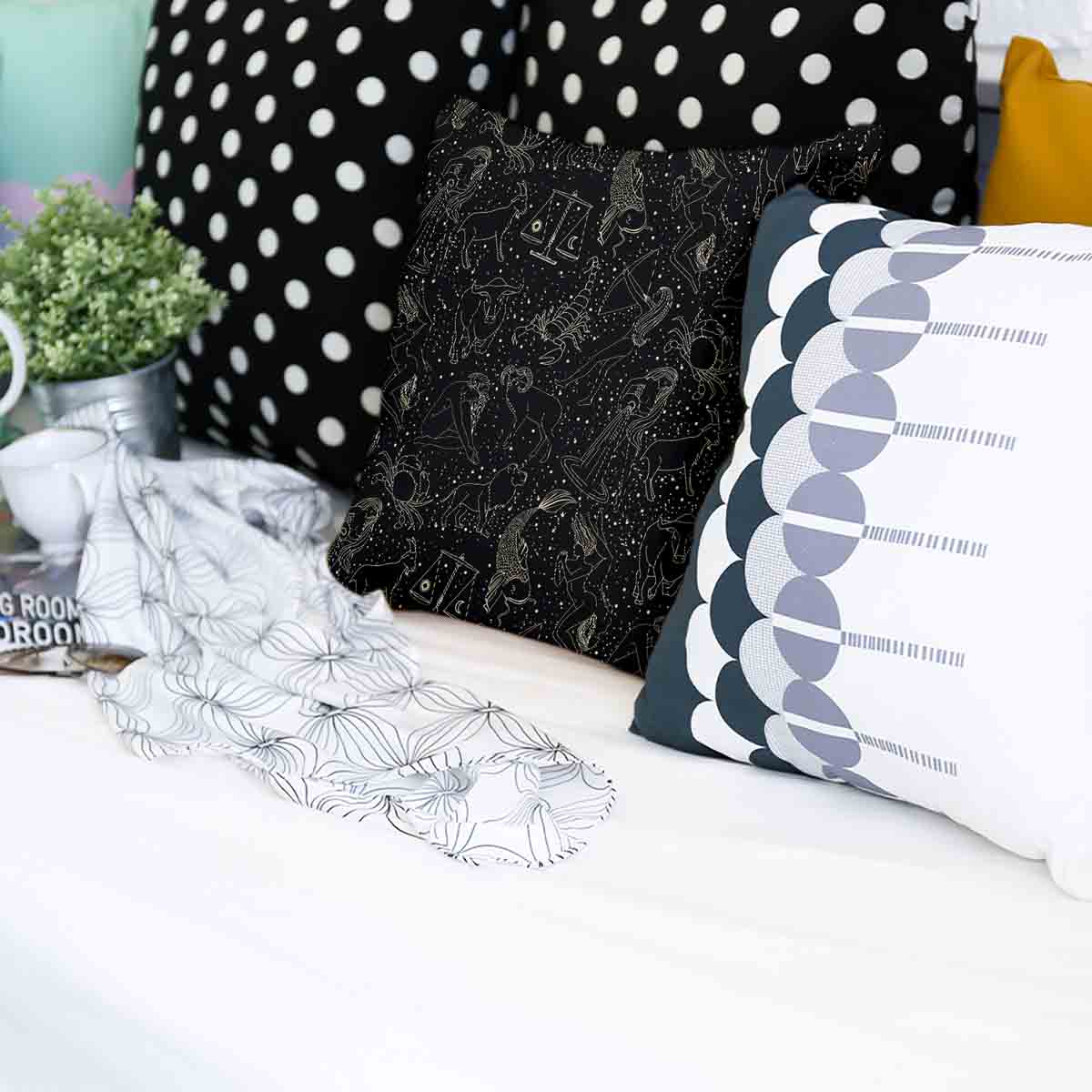 Coussin de santé noir horoscope