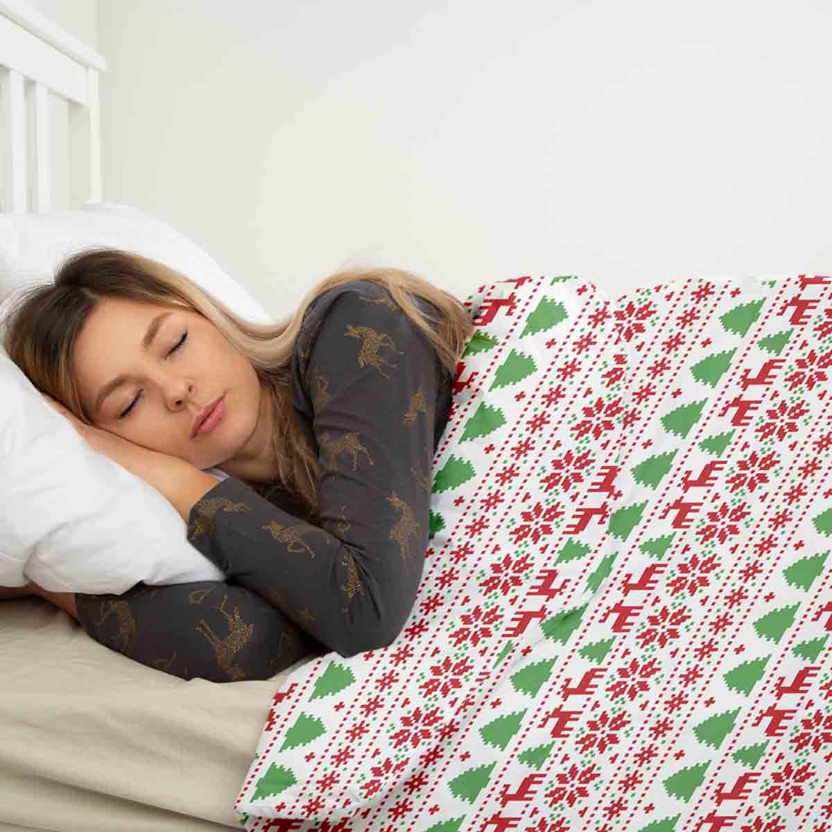 Original Therapiedecke - Ensemble de literie en coton Noël en Norvège