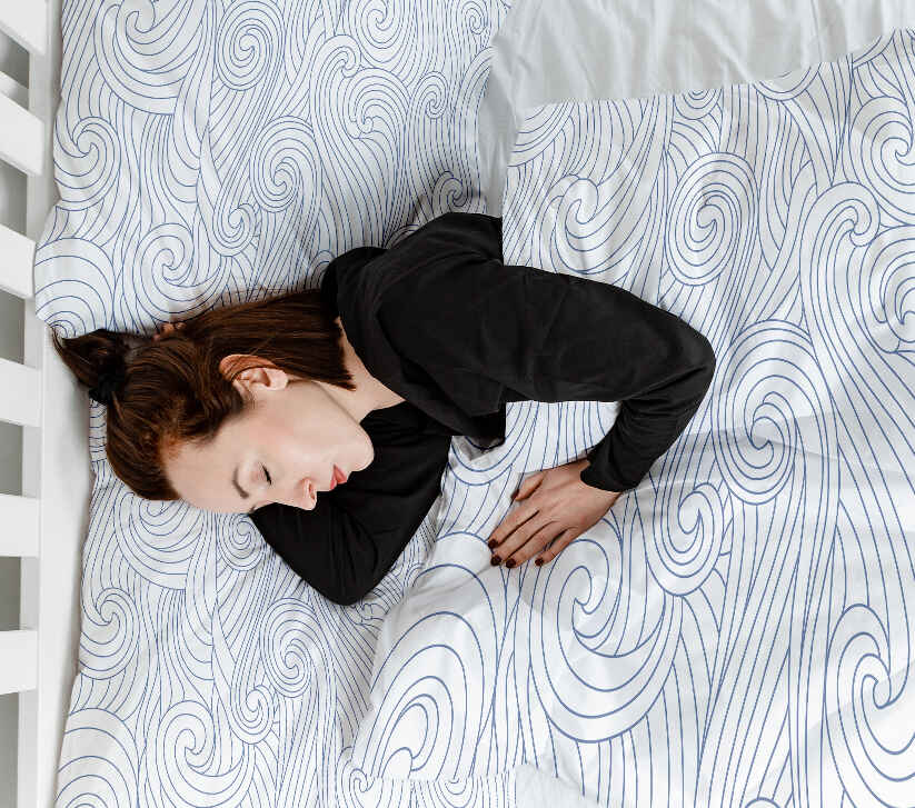 Original Therapiedecke - Ensemble de literie en coton vagues bleu