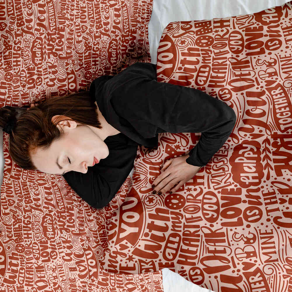 Couverture thérapeutique originale - Housse en coton Be Mine