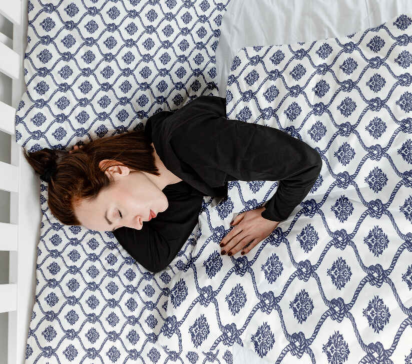 Original Therapiedecke - Ensemble de literie en coton Motif marin bleu