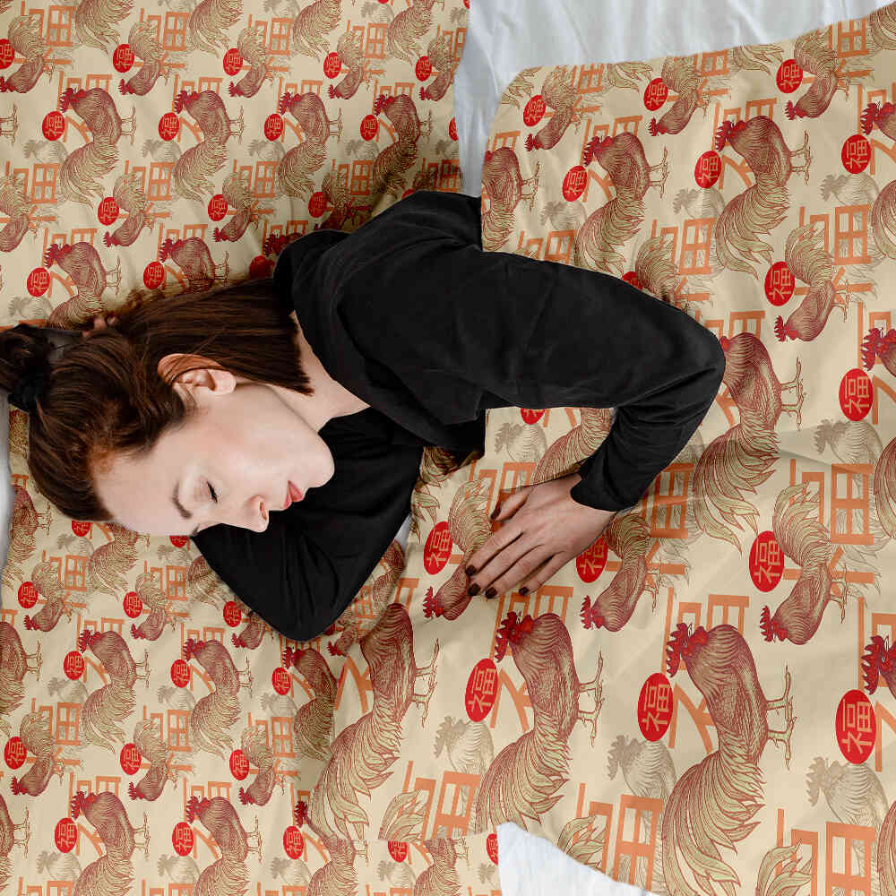 Original Therapiedecke - Ensemble de literie en coton Coq chinois