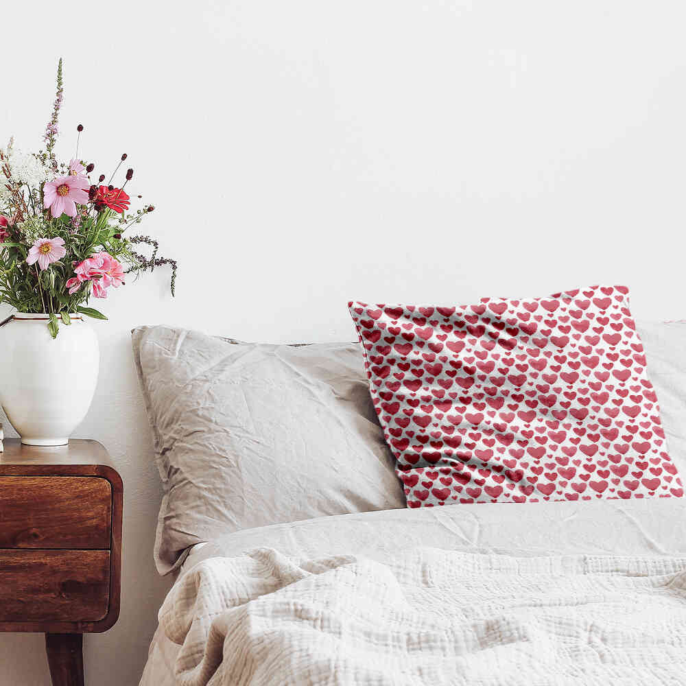 Coussin de santé Cœurs rouges