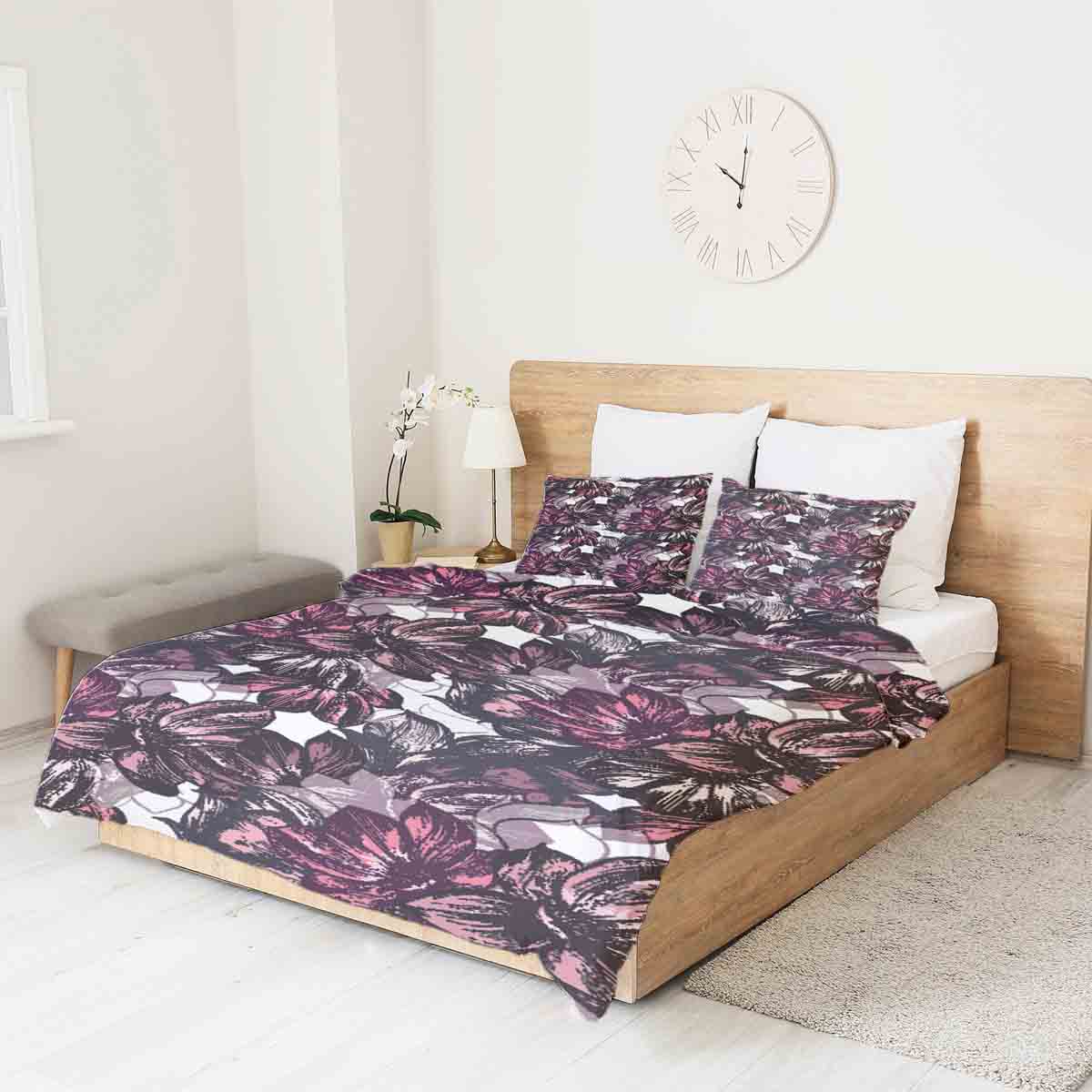 Original Therapiedecke - Ensemble de literie en coton Mer de fleurs violettes
