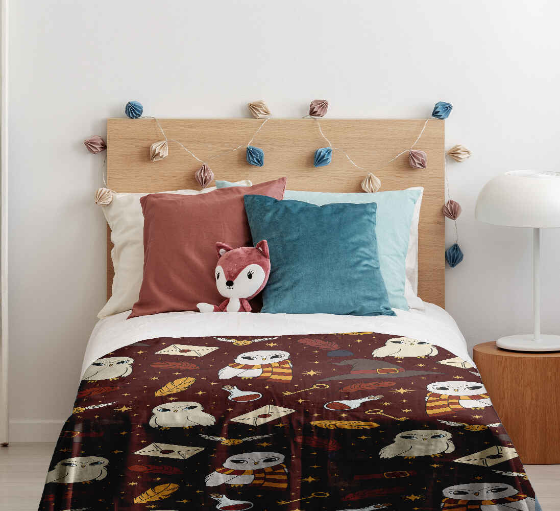 Couverture thérapeutique originale - Housse en coton marron Hedwig