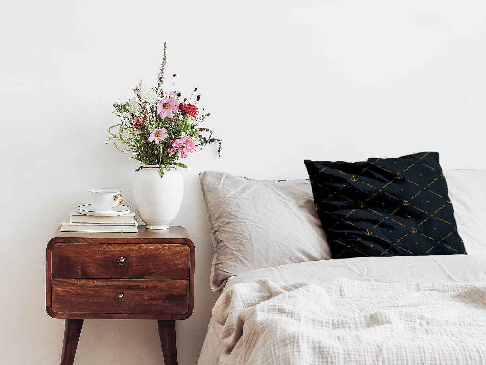 Coussin de santé bleu avec ancre