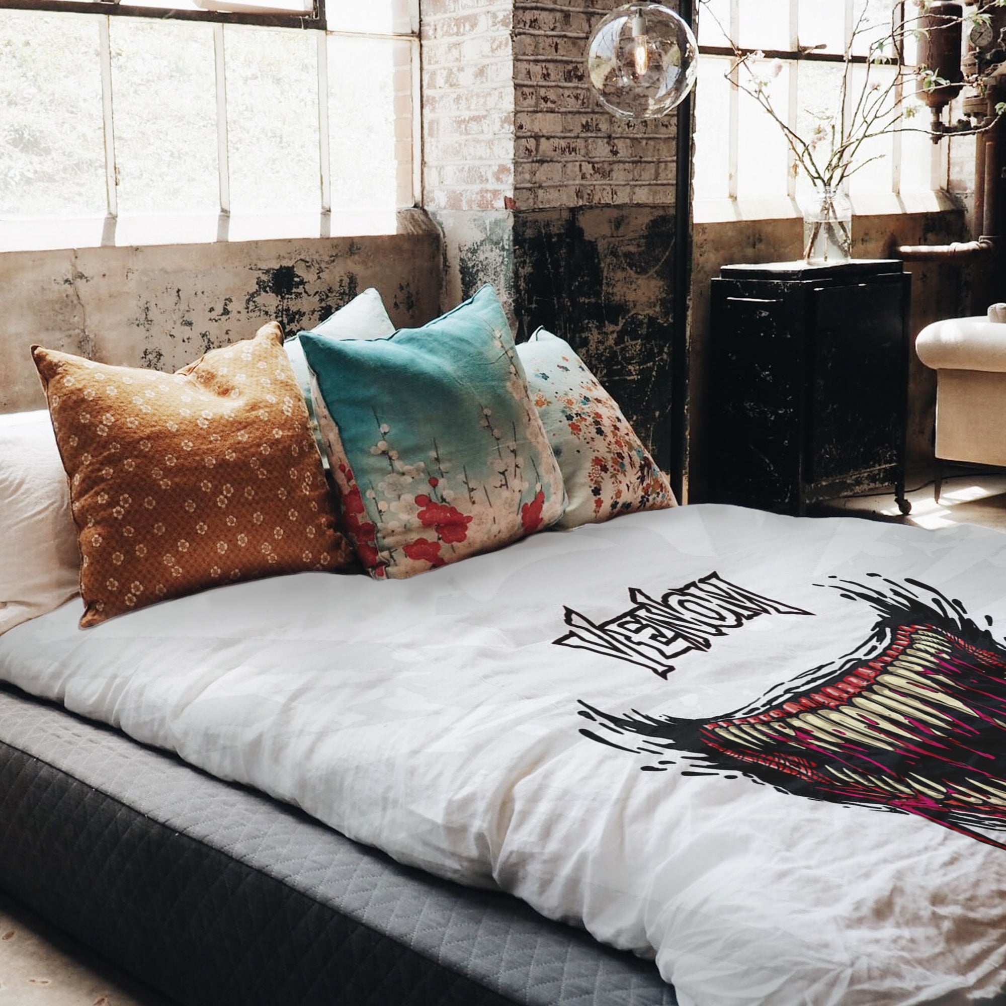 Couverture thérapeutique originale - Housse en coton blanc Venom