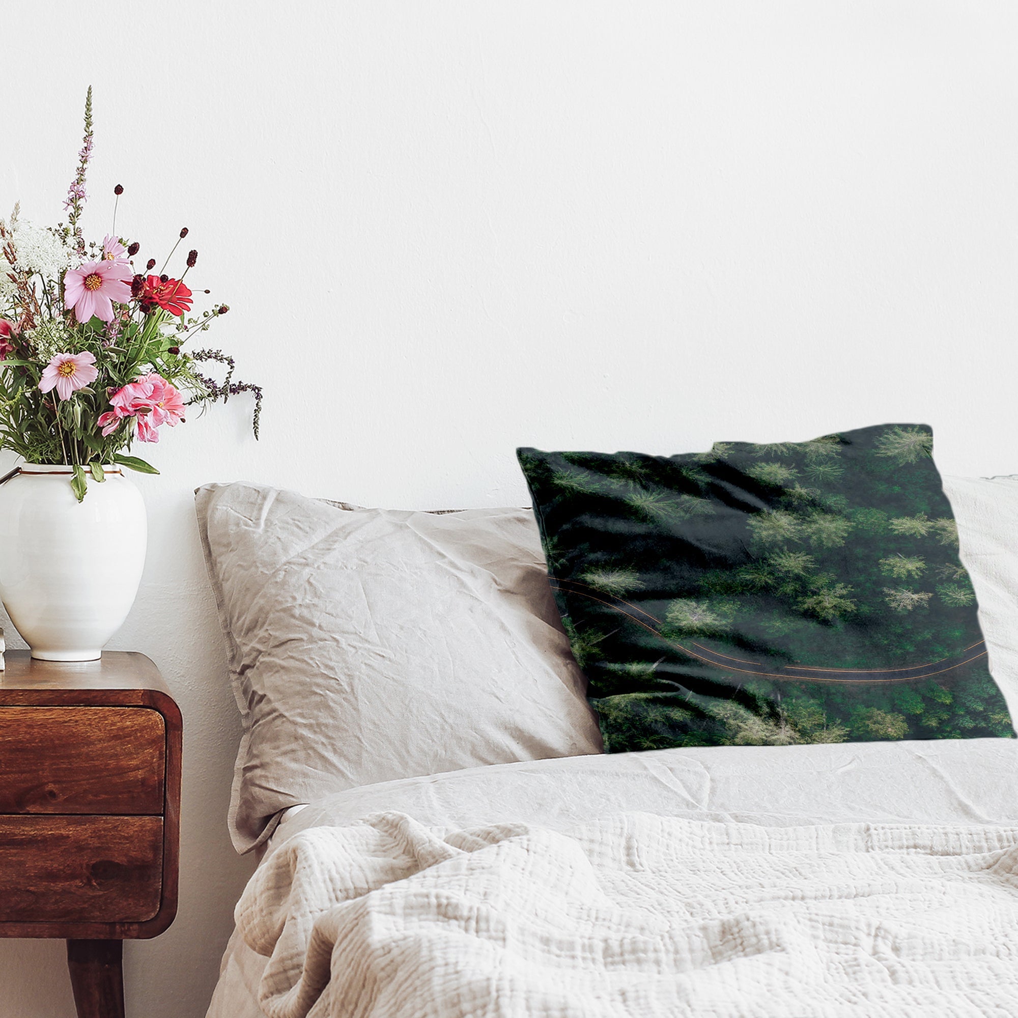 Coussin de santé Rue dans la forêt