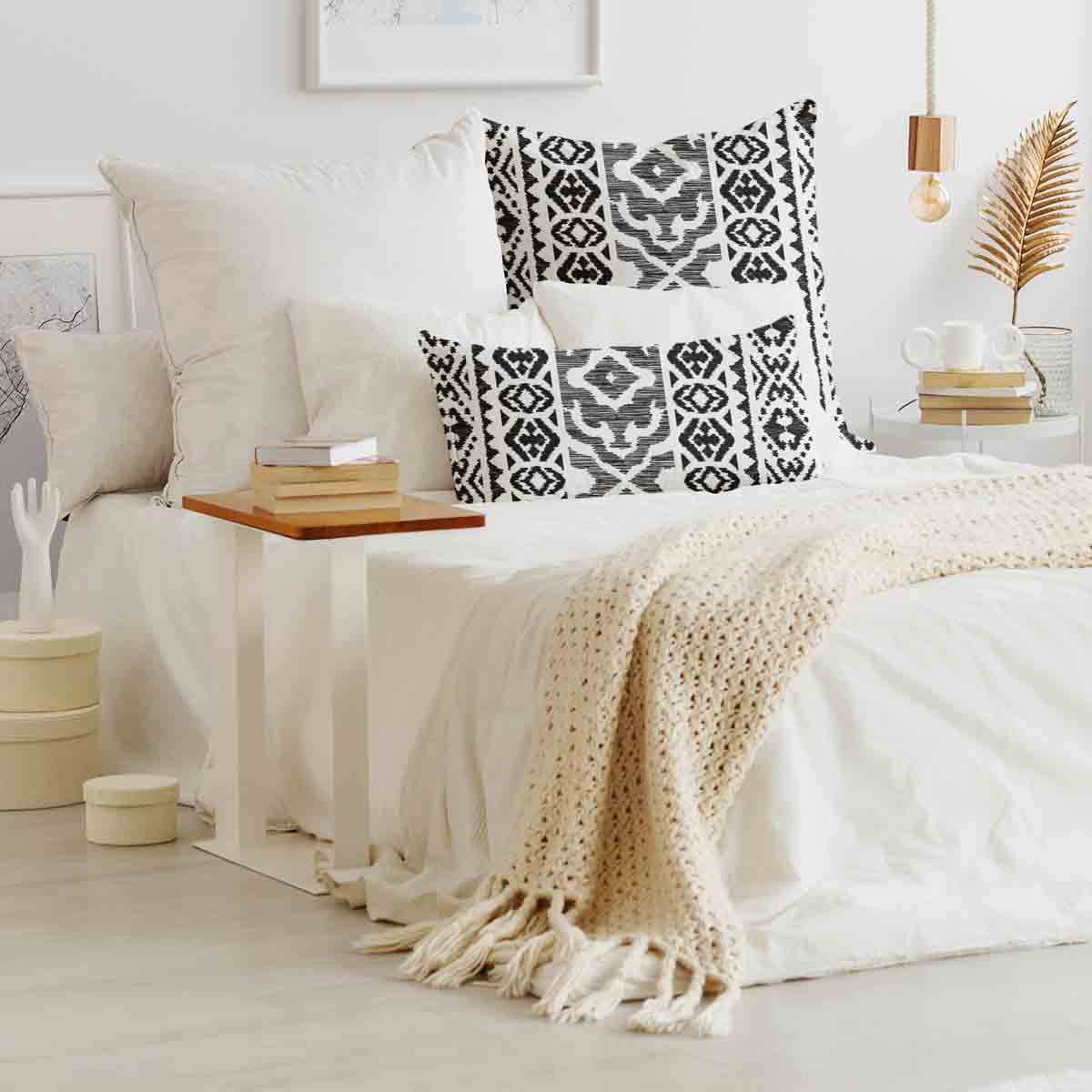 Coussin de santé avec formes noires