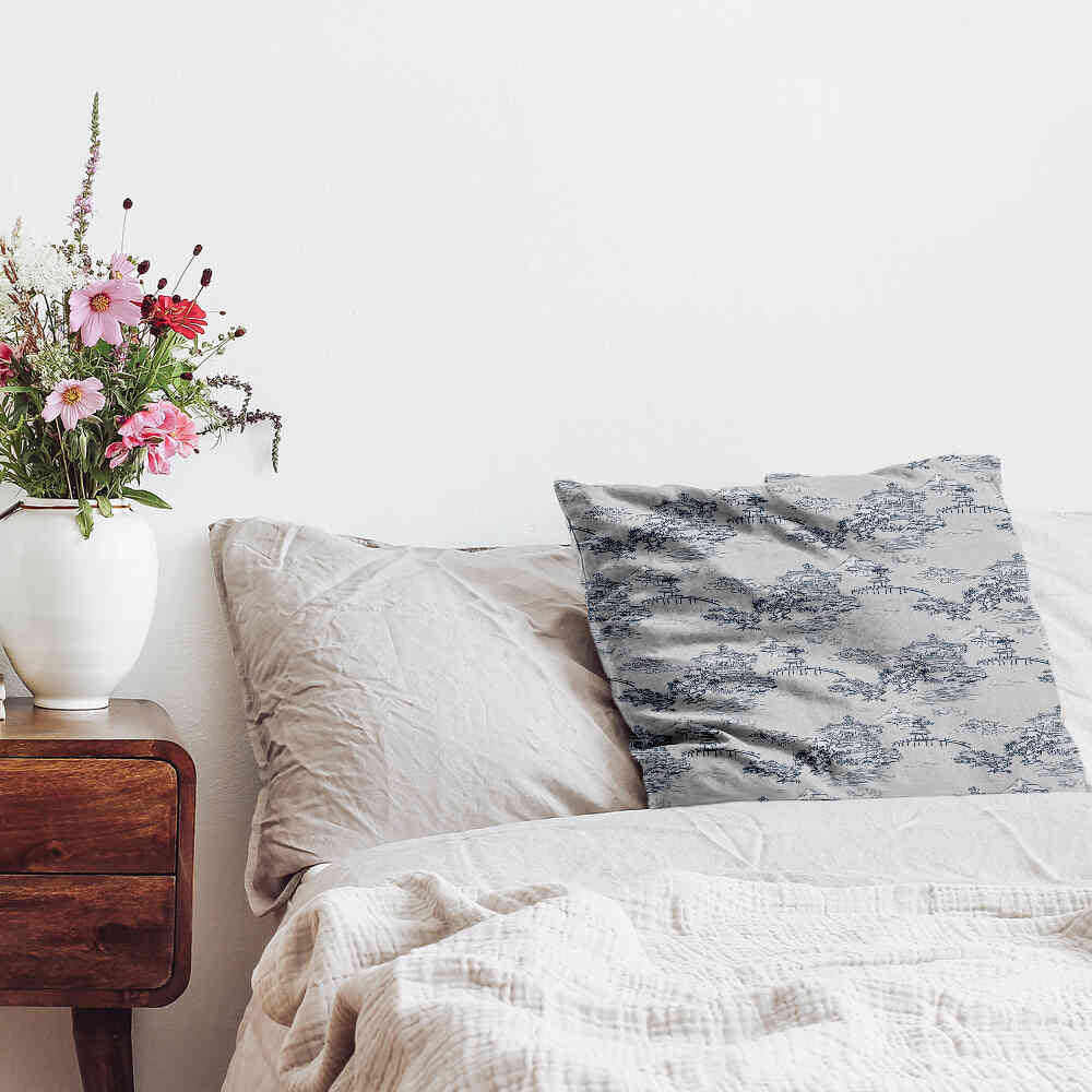 Coussin de santé gris muraille de Chine
