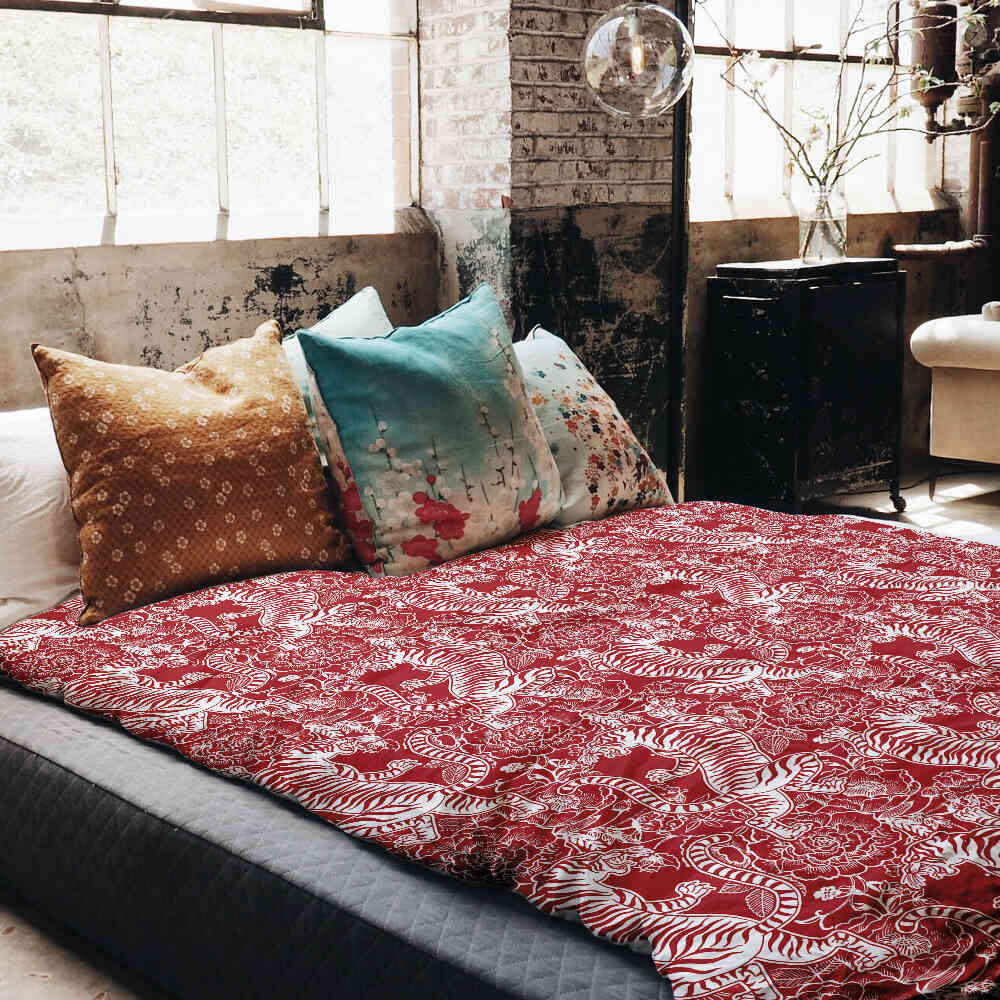 Couverture thérapeutique originale - Housse en coton tigre chinois