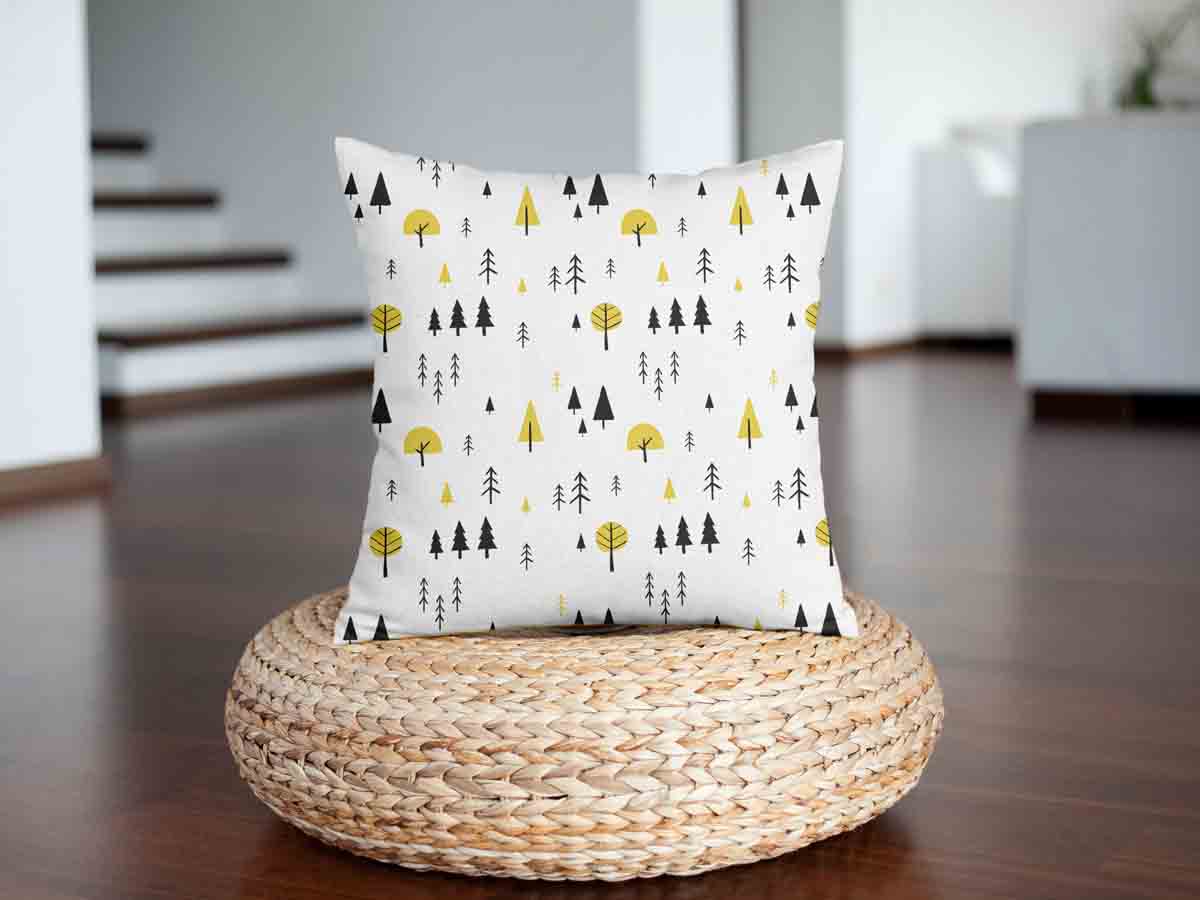 Coussin de santé avec des arbres jaunes