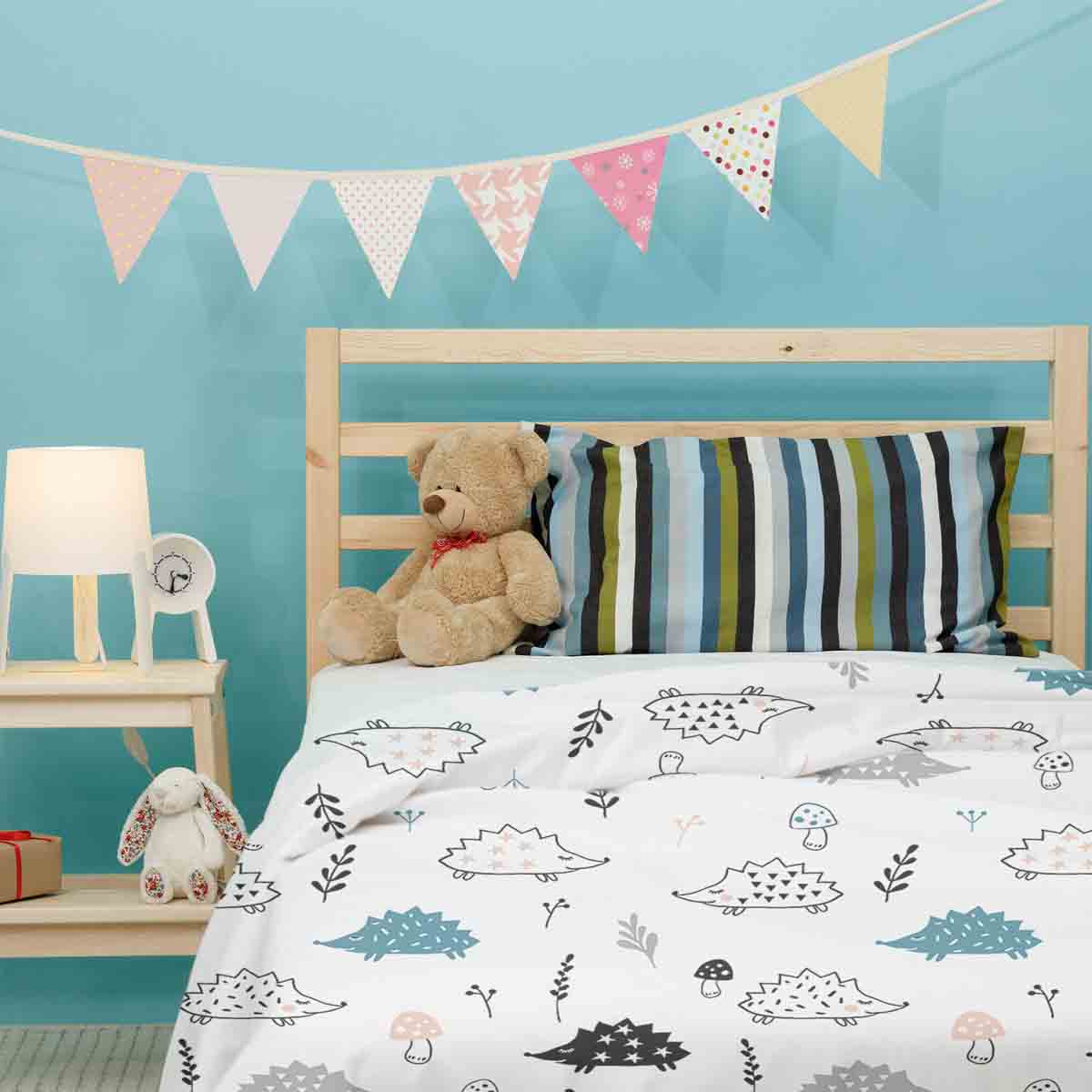 Couette thérapeutique Ensemble de literie blanc avec hérisson