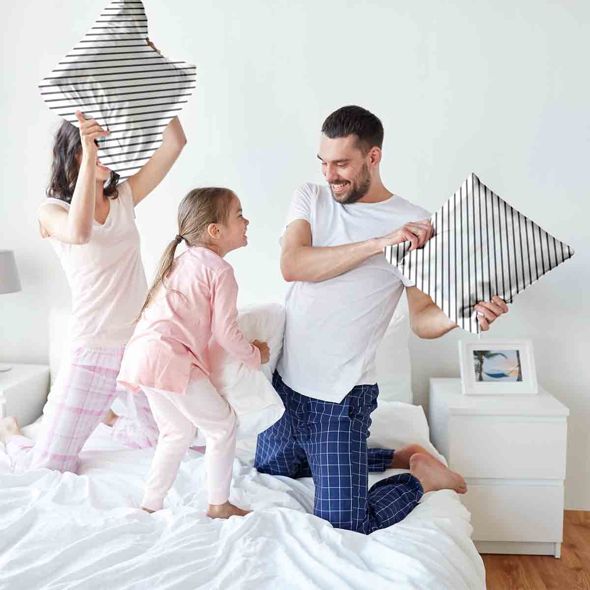 Coussin de santé rayures grises horizontales