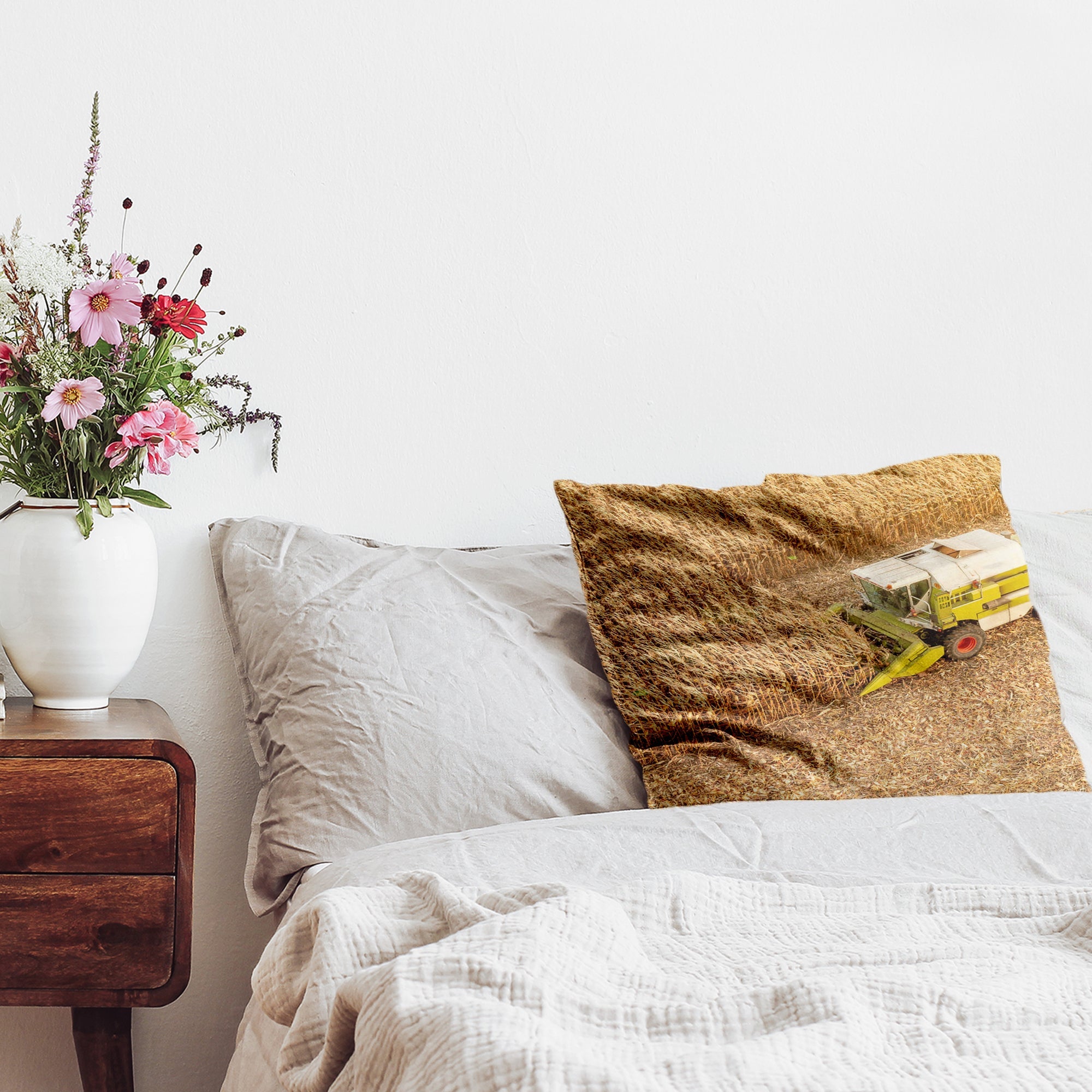 Coussin de santé Tracteur dans le champ
