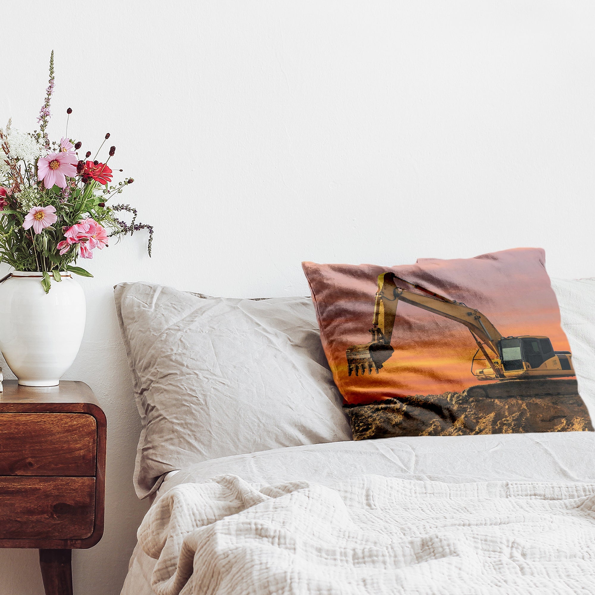 Coussin de santé Tracteur au lever du soleil