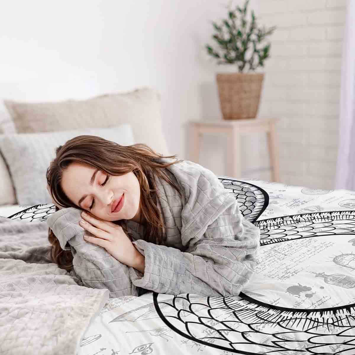 Original Therapiedecke - Ensemble de literie en coton avec Motif Serpent