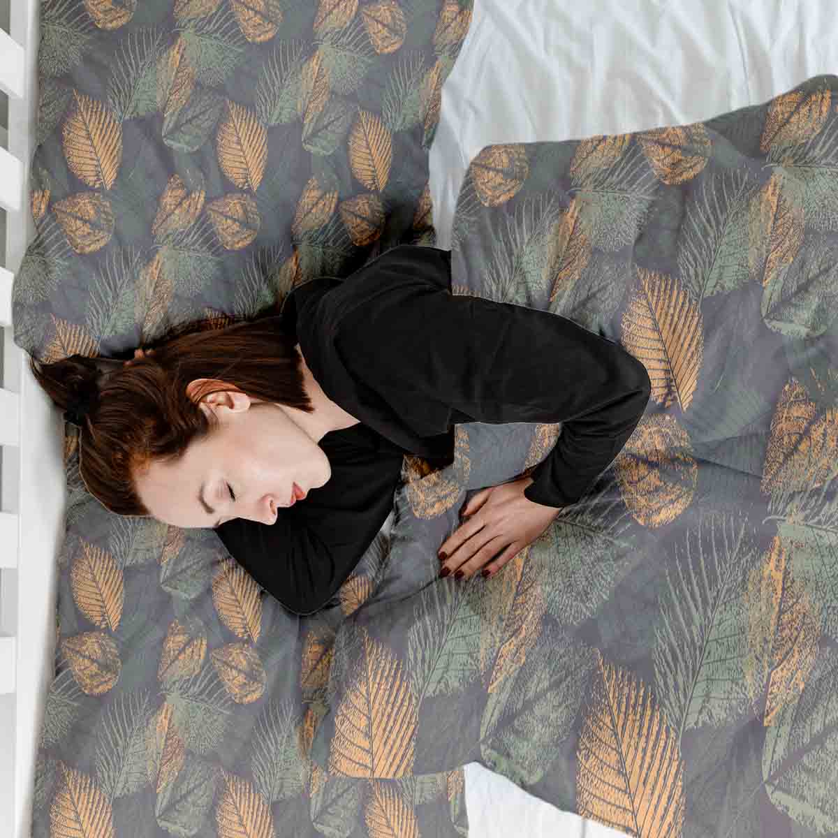 Original Therapiedecke - Ensemble de literie en coton TD motif feuilles automnales