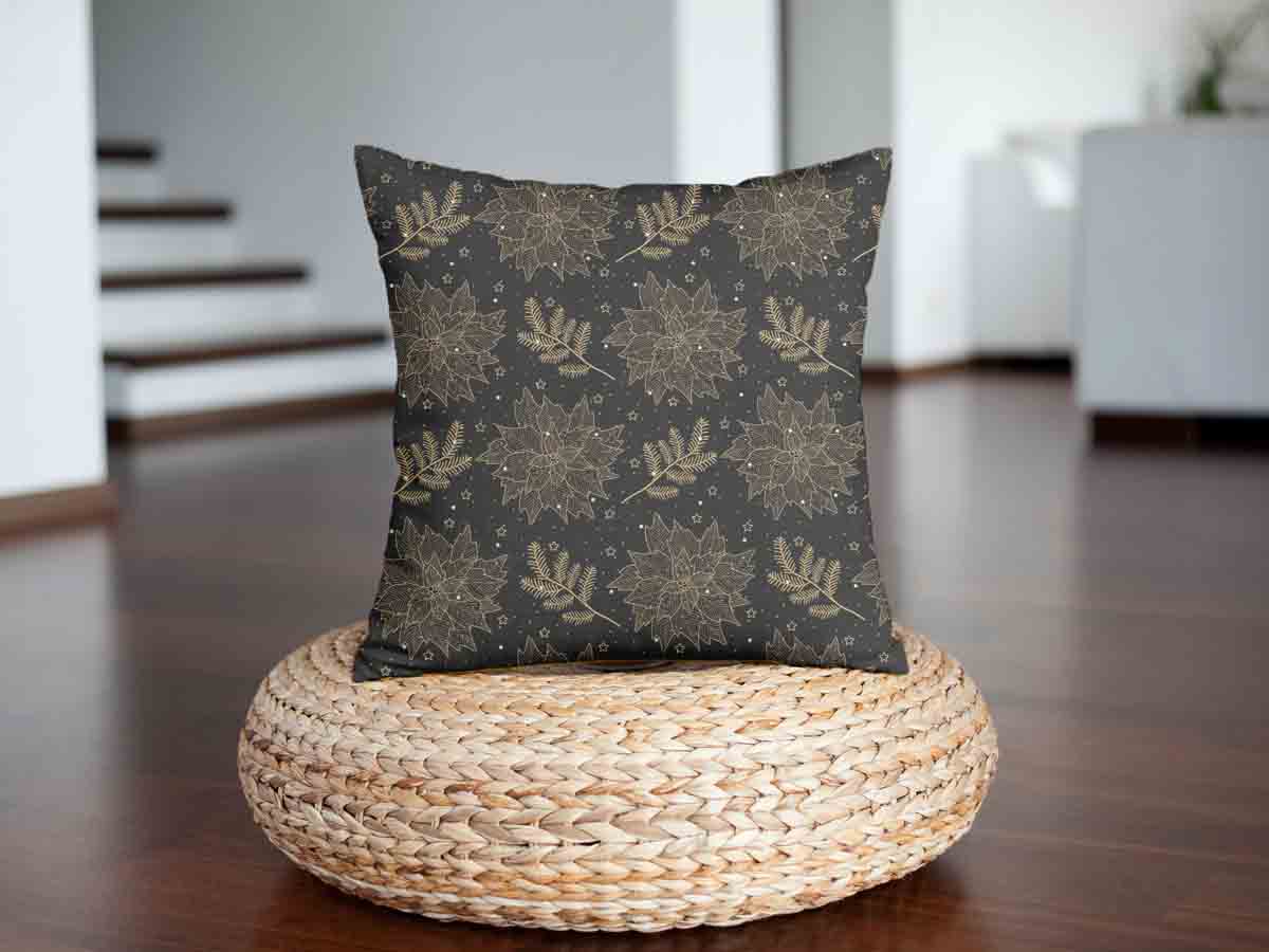 Coussin de santé noir Étoile de Noël