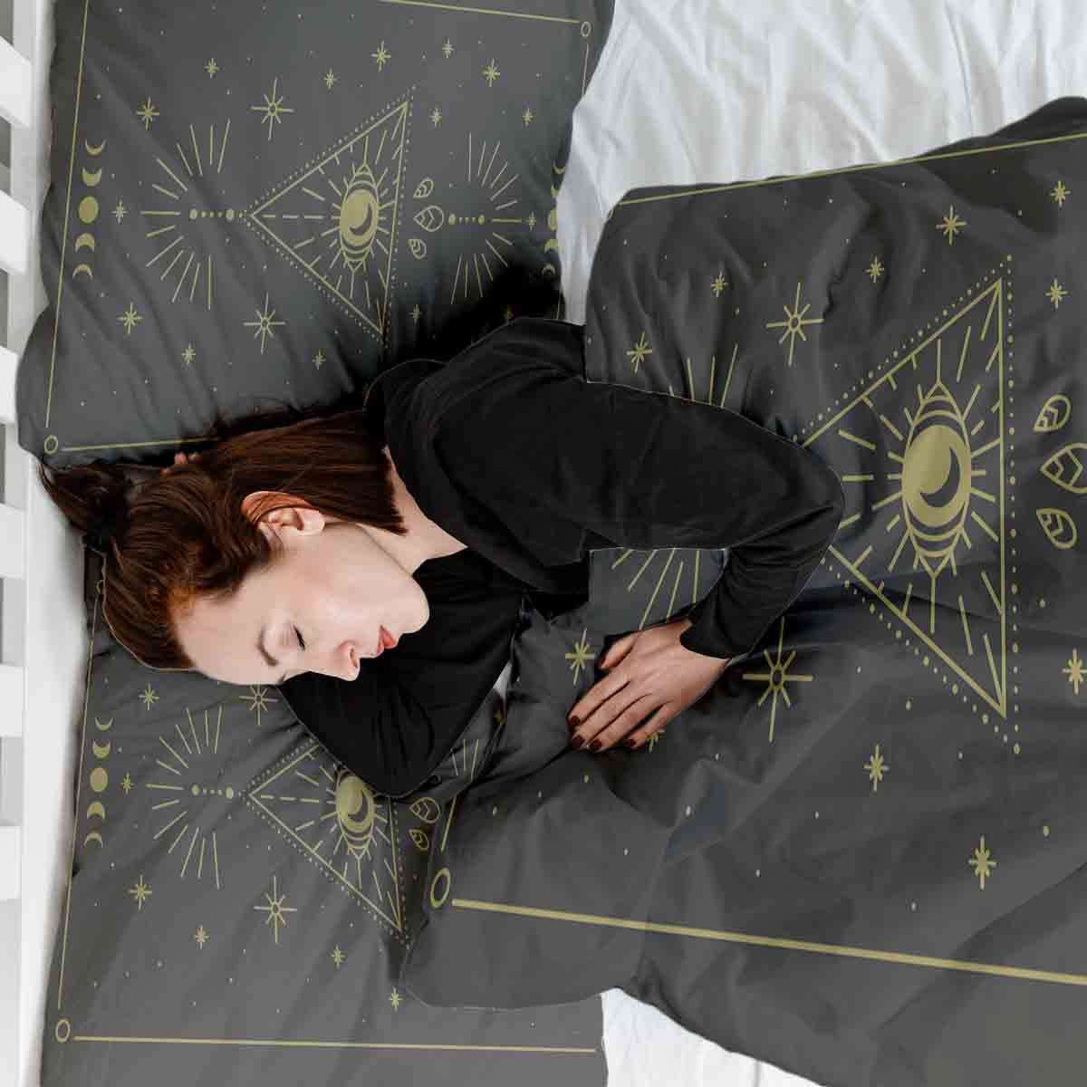 Original Therapiedecke - Ensemble de literie en coton Noir Soleil et Cosmos