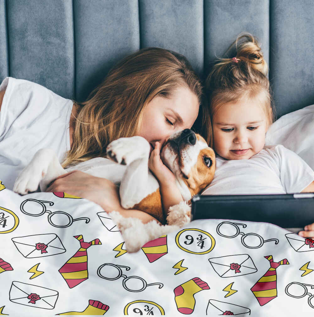 Couette de thérapie Ensemble de literie Blanc Magie École