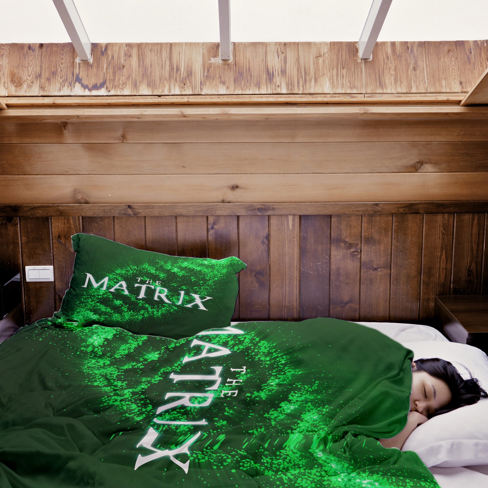 Couverture thérapeutique originale - Housse en coton verte Matrix DNA