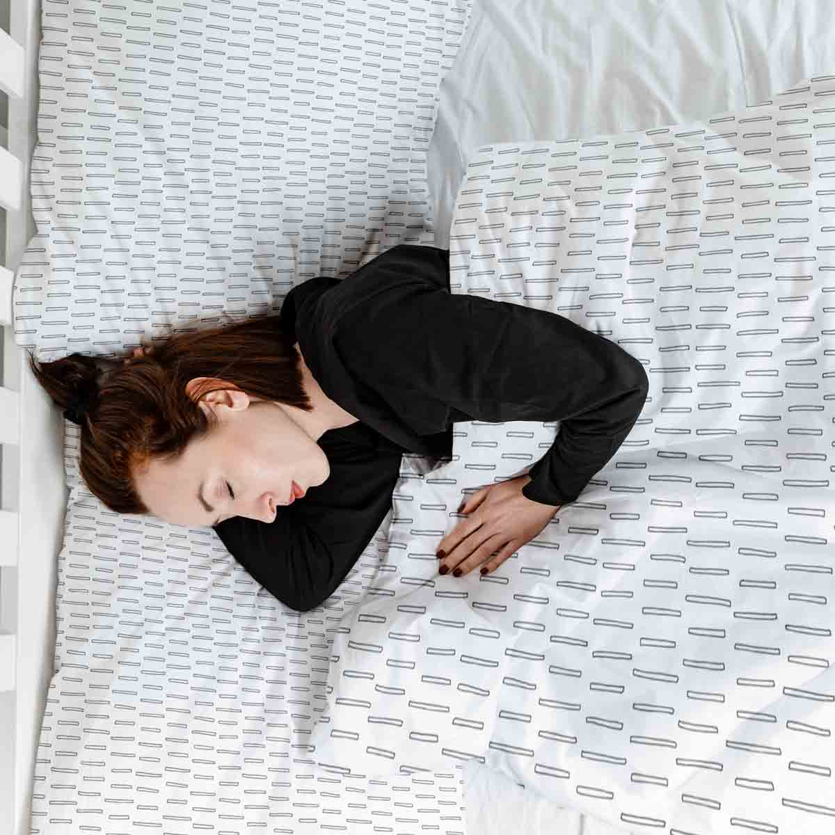 Couette de thérapie Ensemble de literie Blanc rayures épaisses