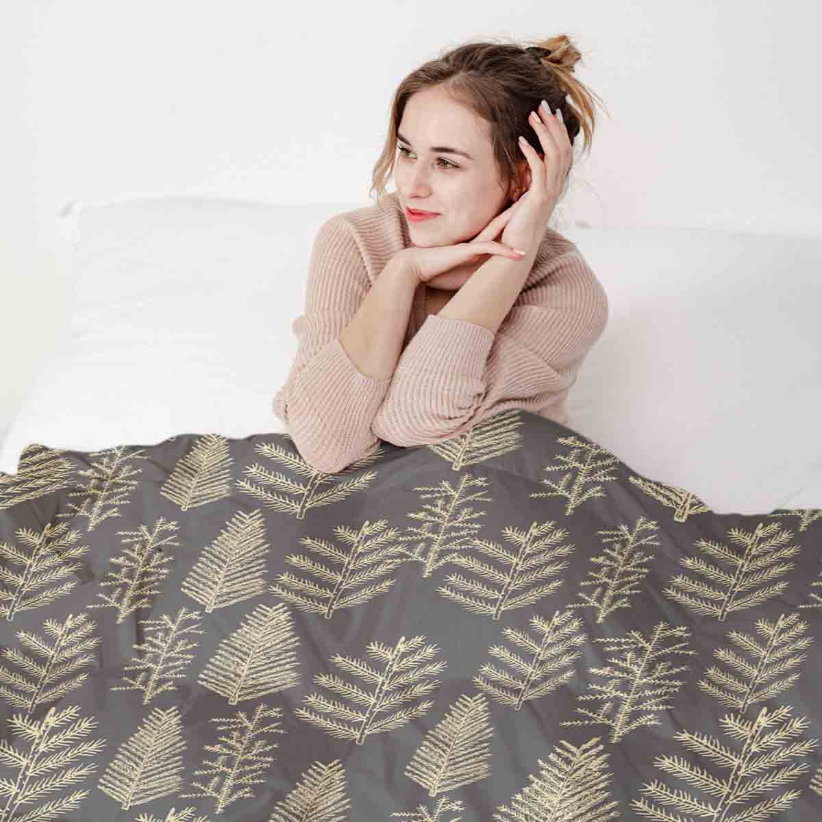 Original Therapiedecke - Ensemble de literie en coton avec motif forestier