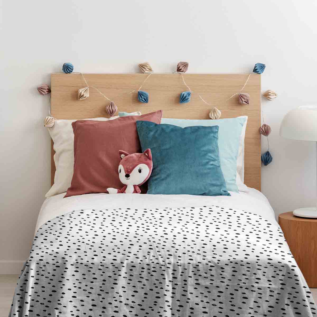 Couette de thérapie Ensemble de literie blanc avec de nombreux petits points