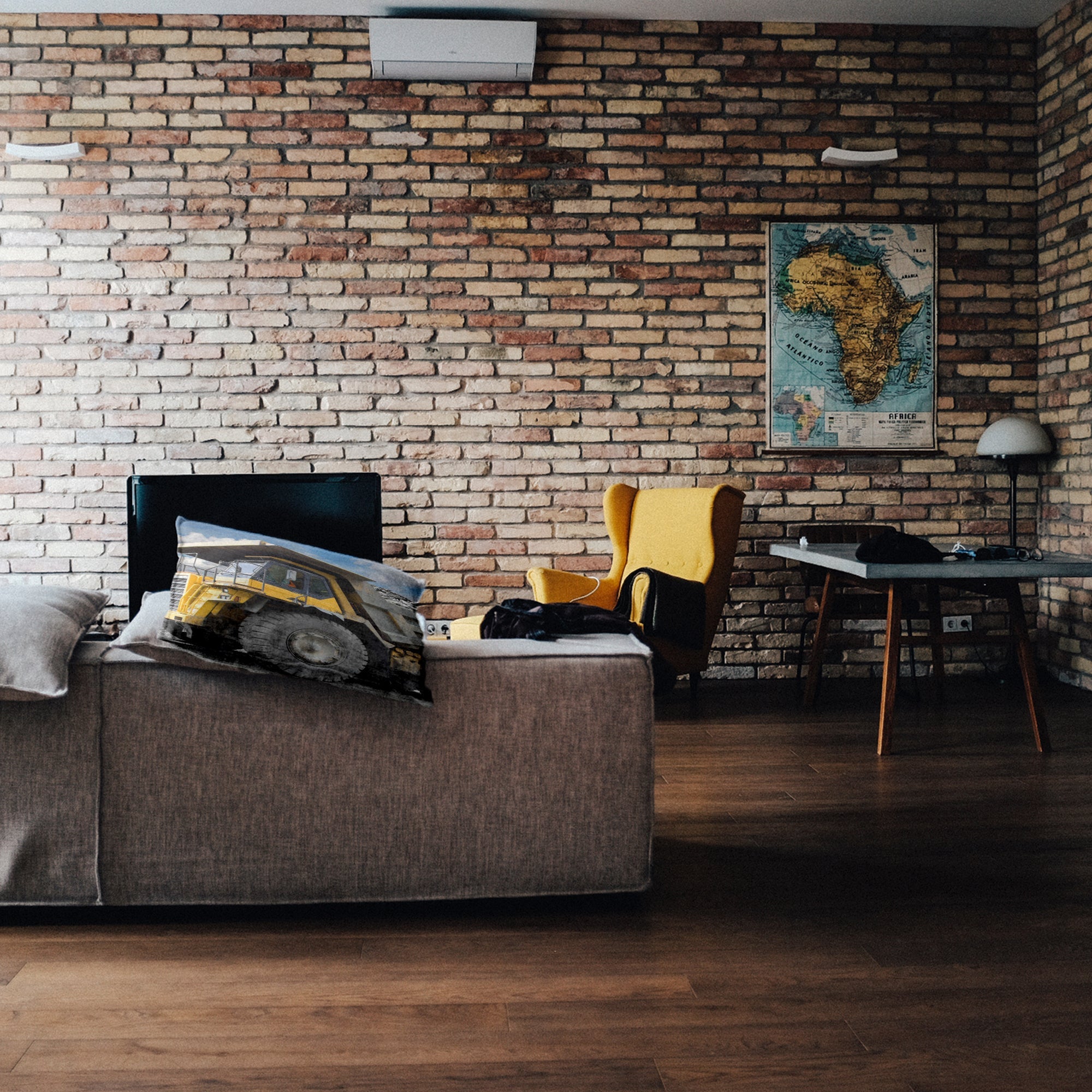 Coussin de santé Camion jaune