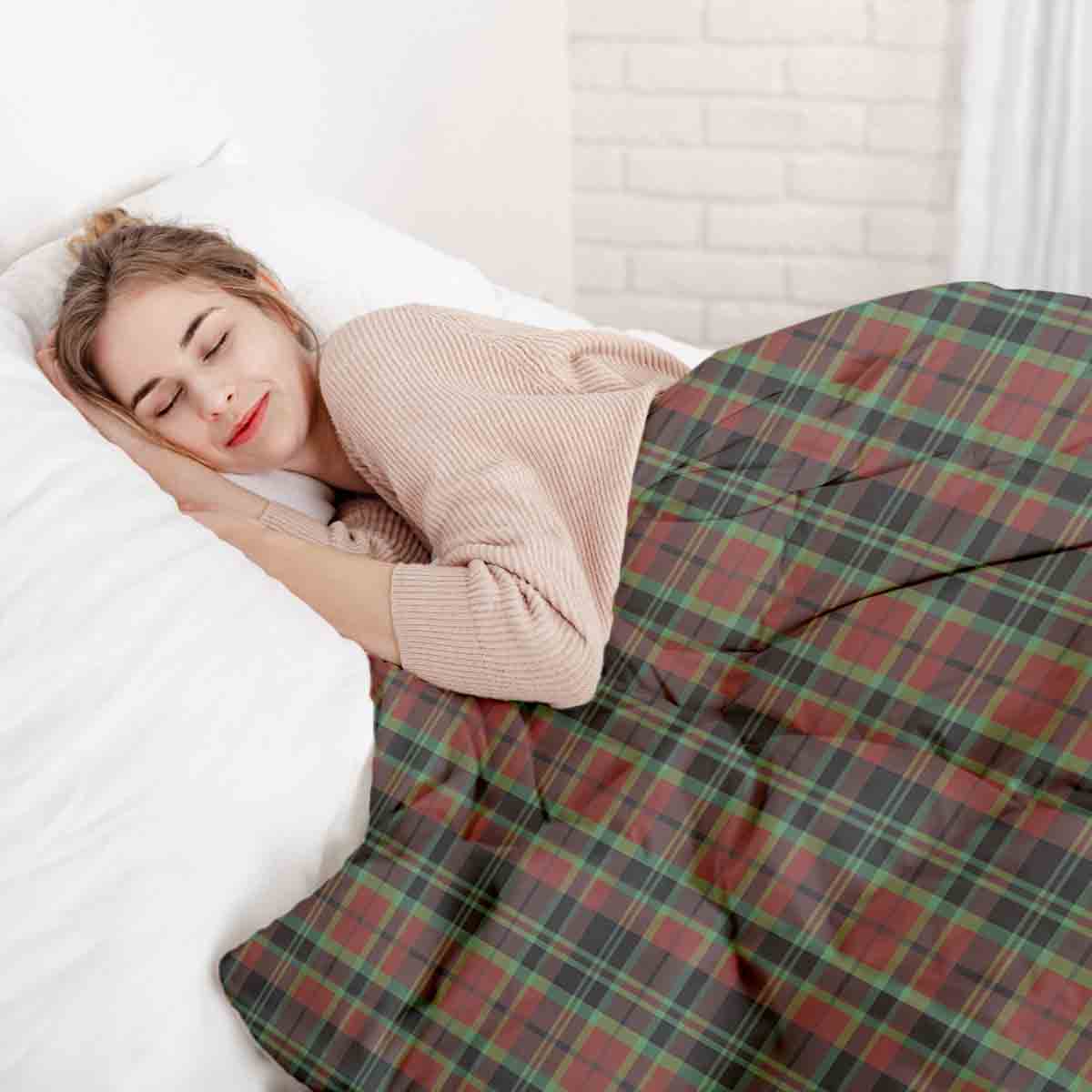 Couette de thérapie Ensemble de linge de lit motif carreaux de Noël