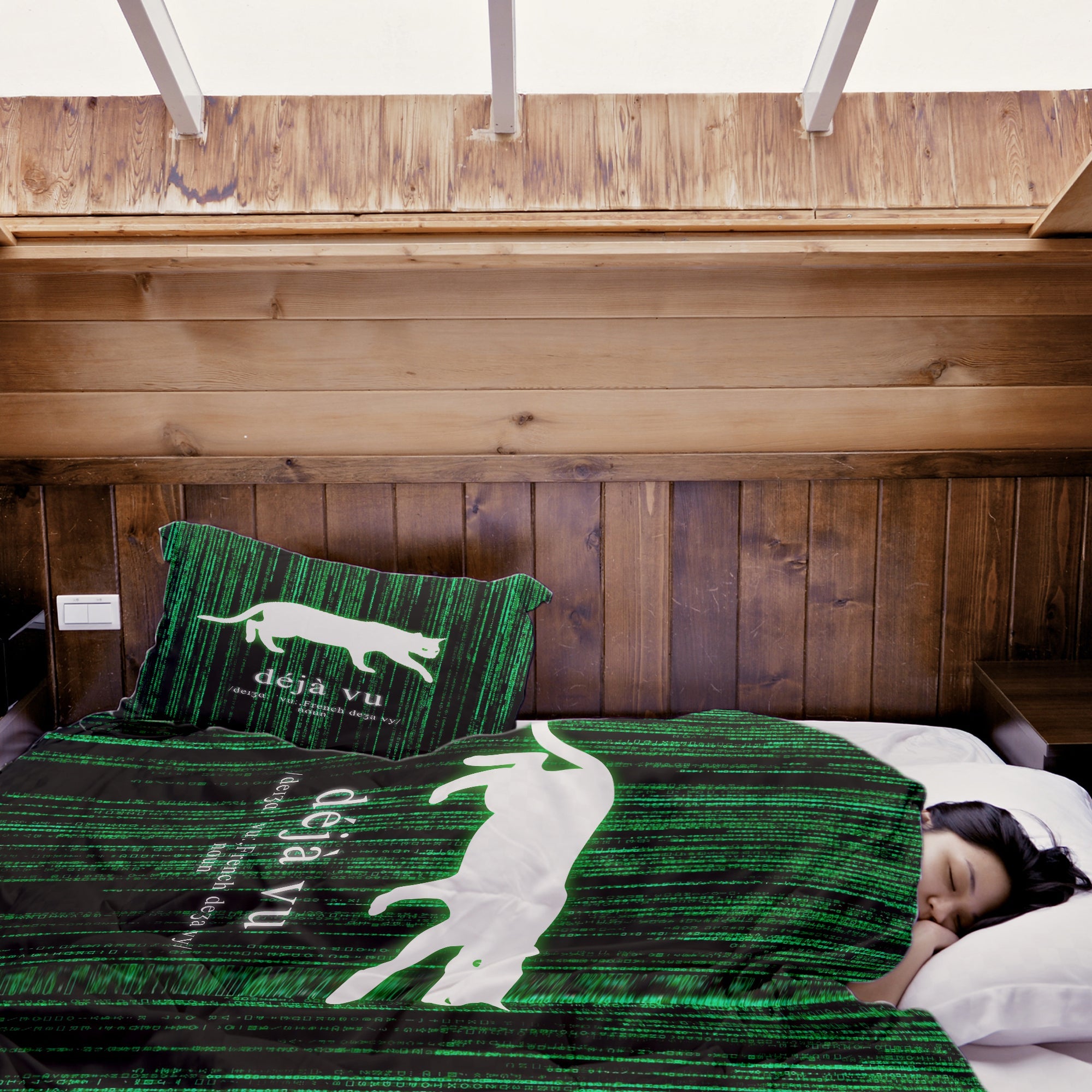 Couverture Thérapeutique Originale TD - Ensemble de Literie en Coton Vert Déjà-Vu