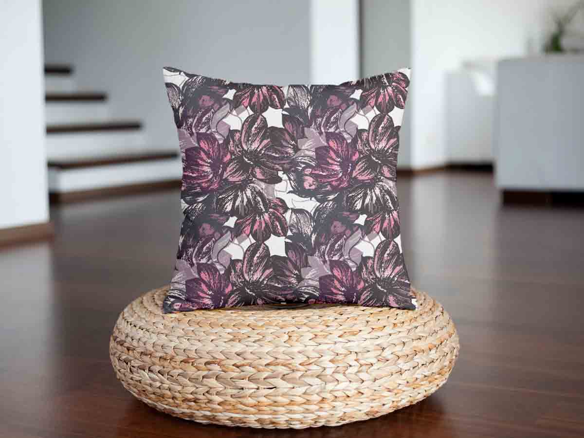 Coussin de santé avec mer de fleurs violettes