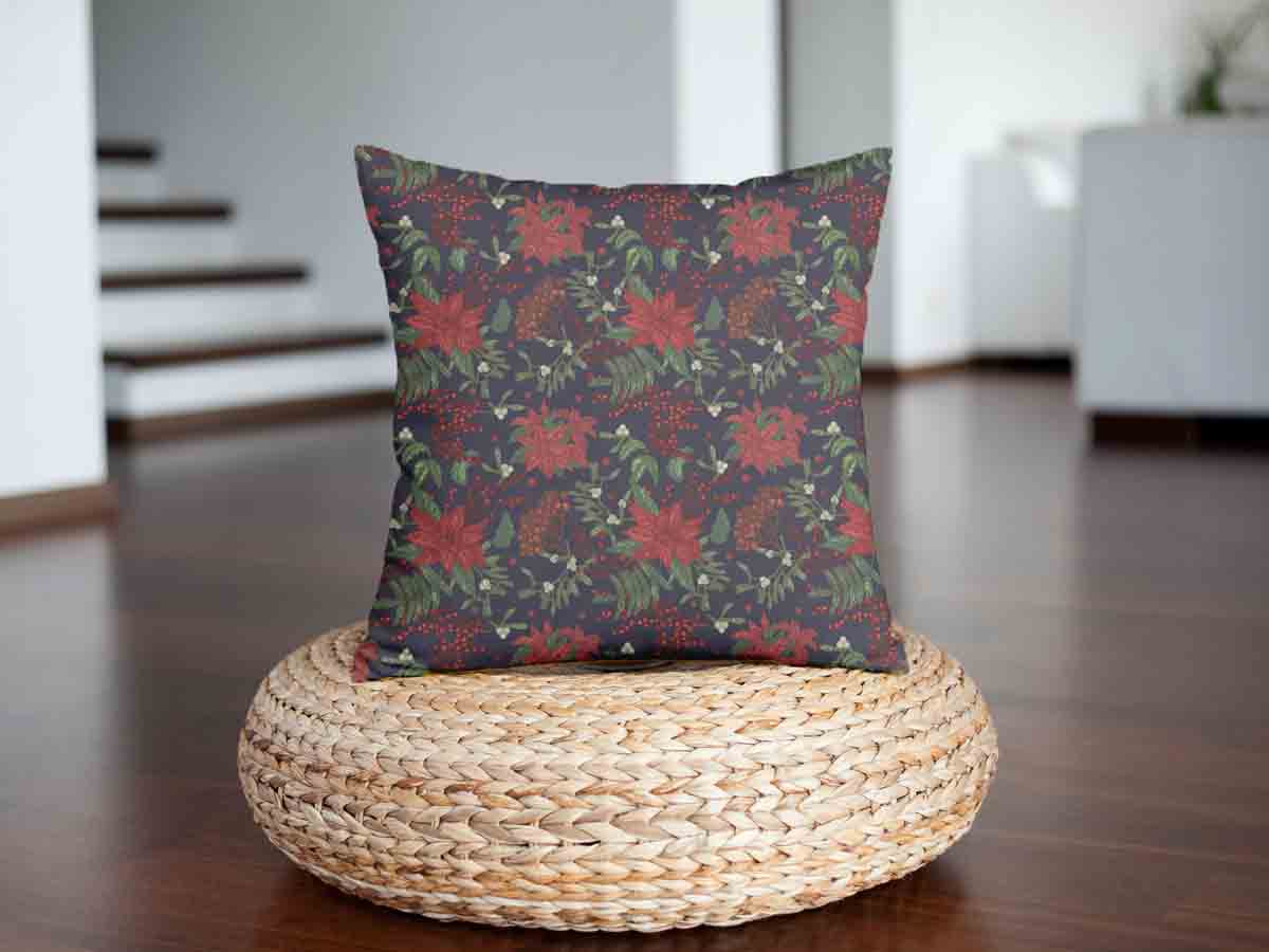 Coussin de santé avec étoile de Noël rouge
