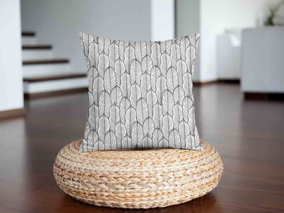 Coussin de santé gris avec feuilles d'érable